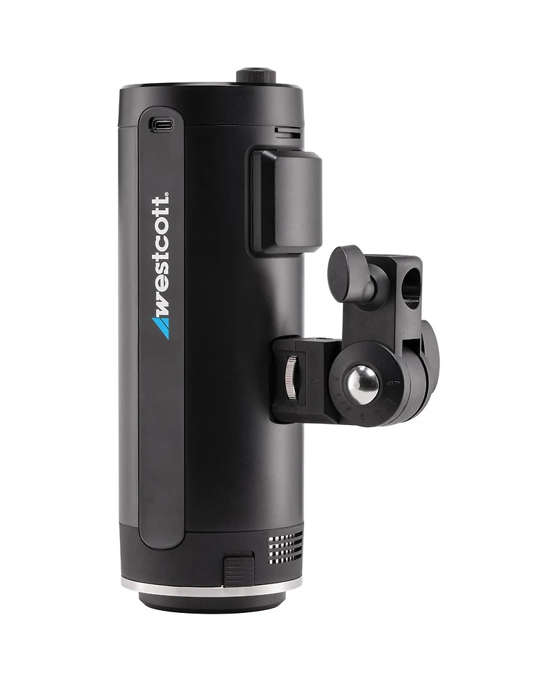 Westcott Westcott FJ200 Round Head Pocket Strobe with 1.3 sec. Recycle Time, Ttl, Hss and Includes Tilter Bracket, 30-Degree Honeycomb Grid with Gel C