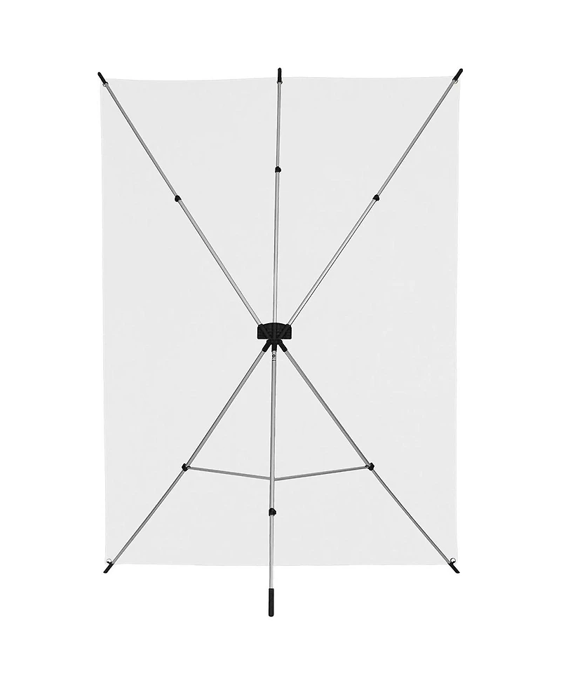 Westcott 5x12' X-Drop Wrinkle-Resistant Backdrop Kit, Includes 5x7' Stand and Carry Case, High-Key White Sweep