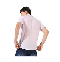Campus Sutra Men's Lavender Textured Regular Fit Casual Shirt
