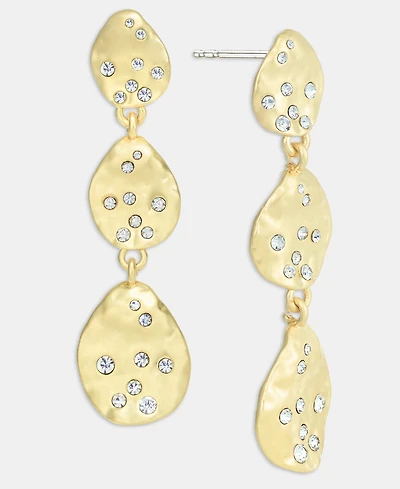 Style & Co Pave Oval Triple Drop Earrings, Macy's Exclusive