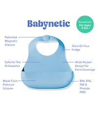 Babynetic Unisex Magnetic Silicone Bib