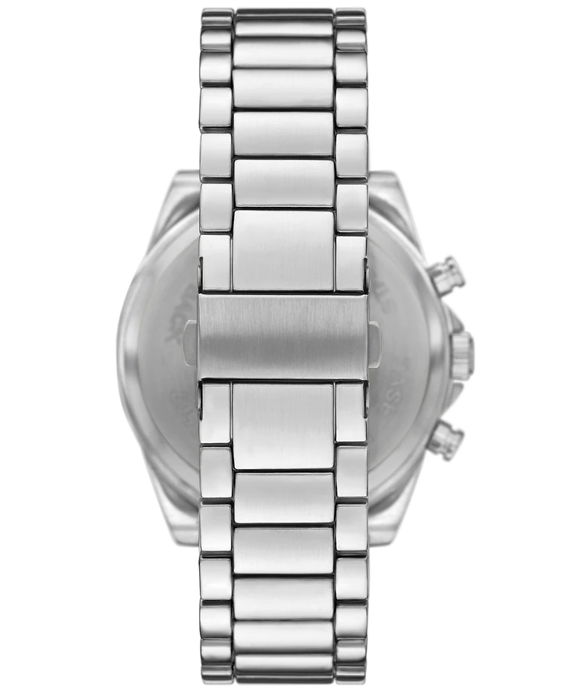 Folio Men's Quartz Three-Hand Silver Alloy Watch Set, 45mm