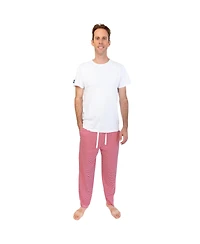 Sant and Abel Men's Red Stripe Jersey Pj Pants