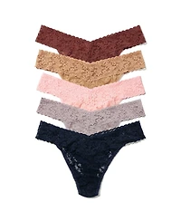 Hanky Panky Women's Signature Lace Original Rise Pack Thong Underwear