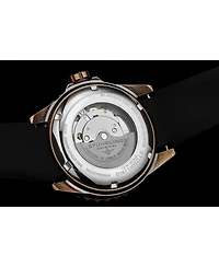 Stuhrling Men s Depthmaster Heritage 1003 44mm Swiss Automatic Diver Watch, Copper-Tone Bezel, Exhibition Caseback, Silicone Strap