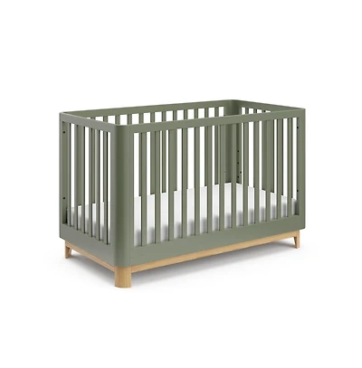 Storkcraft Santos 3-in-1 Convertible Crib (Olive with Natural)