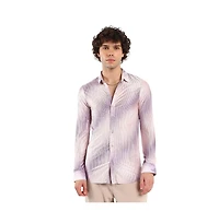 Campus Sutra Men's Ombre-Pleated Shirt