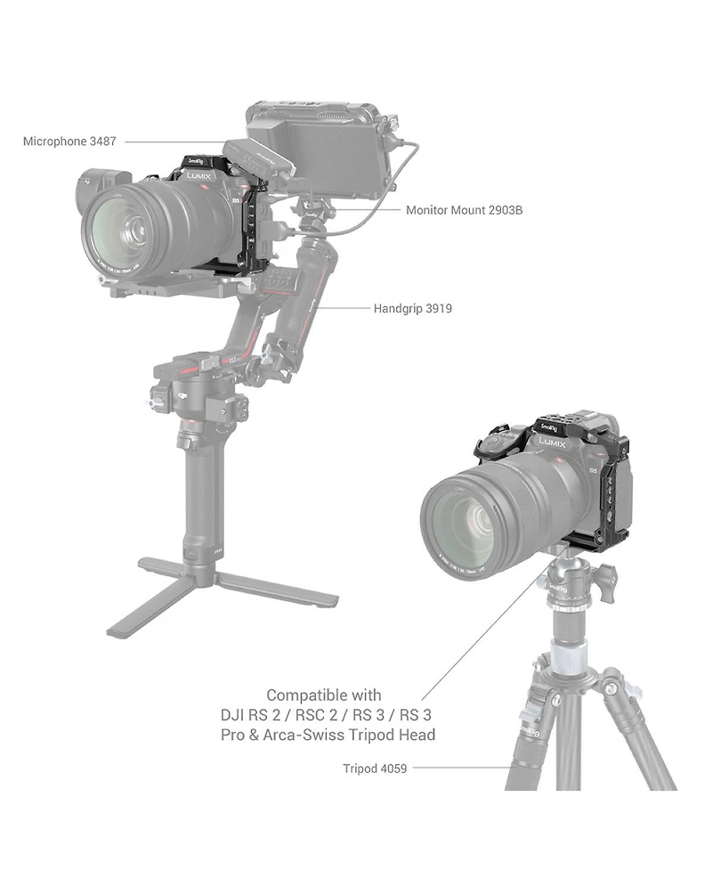 SmallRig Black Mamba Full Camera Cage for Panasonic Lumix S5II/S5IIX