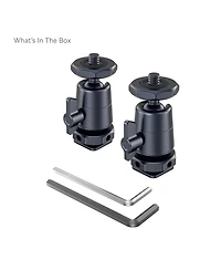 SmallRig Mini Ball Head Mount with Removable Cold Shoe, 2-Pack