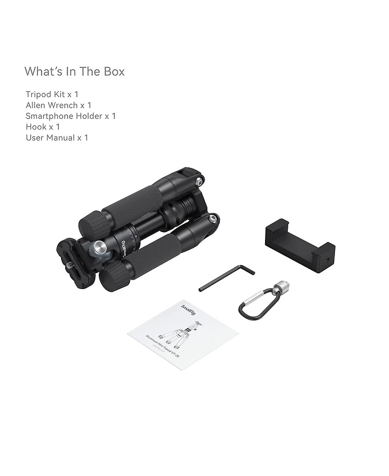 SmallRig Vt-20 5-Section Aluminum Mini Tripod