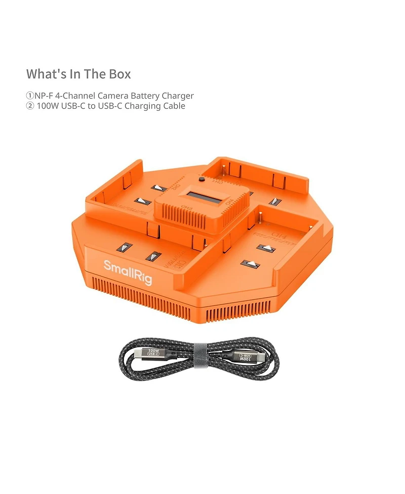 SmallRig Np-f 4-Channel Camera Battery Charger