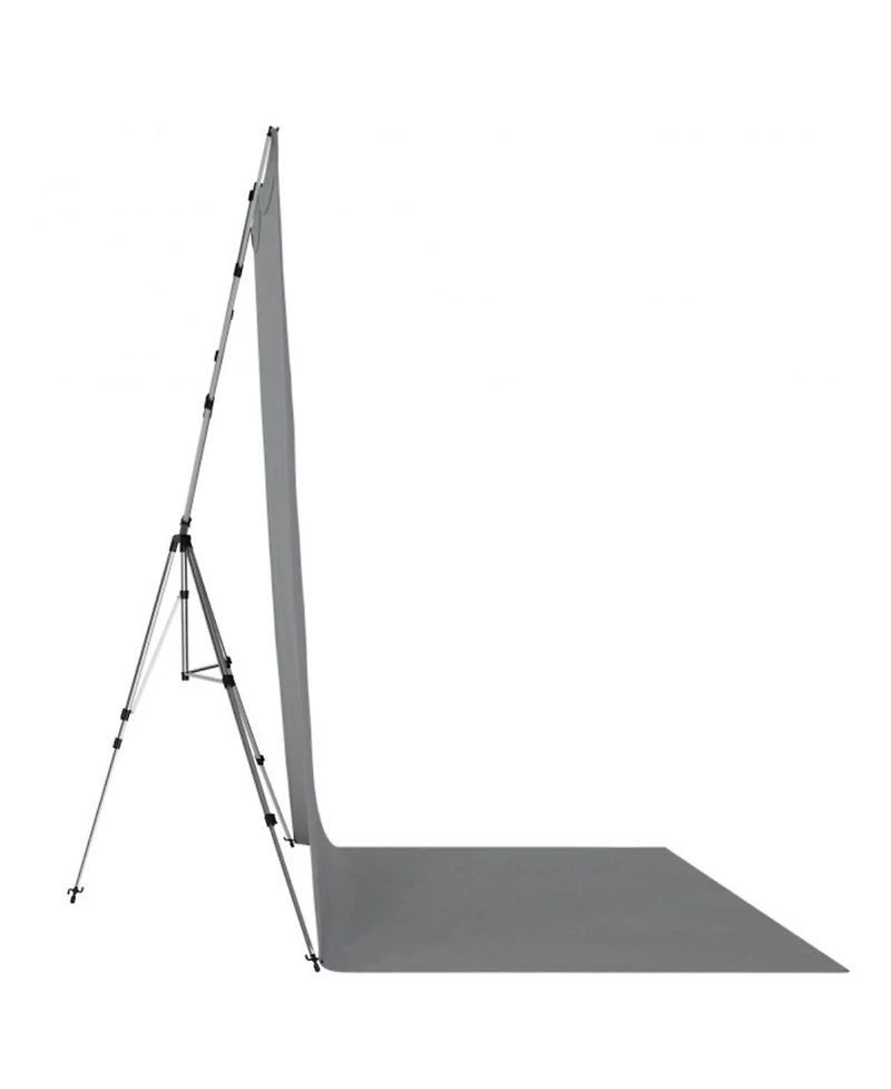 Westcott 8x13' X-Drop Pro Wrinkle-Resistant Backdrop Kit with Stand, Neutral Gray Sweep