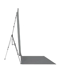 Westcott 8x13' X-Drop Pro Wrinkle-Resistant Backdrop Kit with Stand, Neutral Gray Sweep