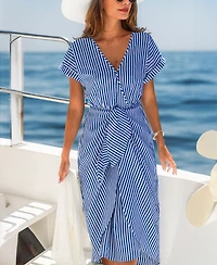 Cupshe Women's No Looking Back Striped Maxi Beach Dress