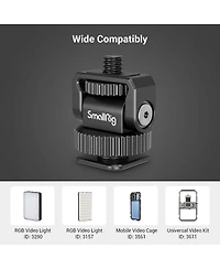 SmallRig Mini Cold Shoe to 1/4"-20 Screw Adapter