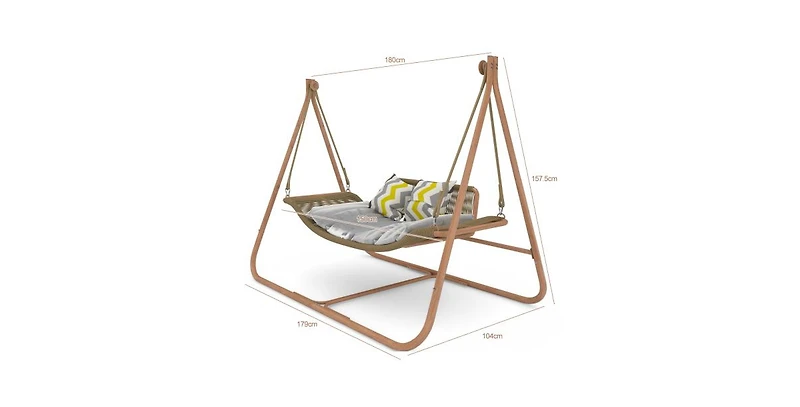 Flynama 570 lb Capacity Hammock Swing Chair with Stand for Indoor and Outdoor Use