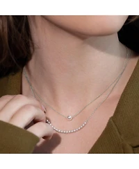 Sterling Silver 18k Gold Plated Abby Single Cultured Pearl Necklace & Dangled Drop Earrings Set