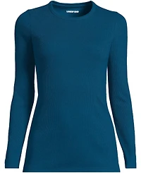Lands' End Women's Long Sleeve Micro Rib T-Shirt