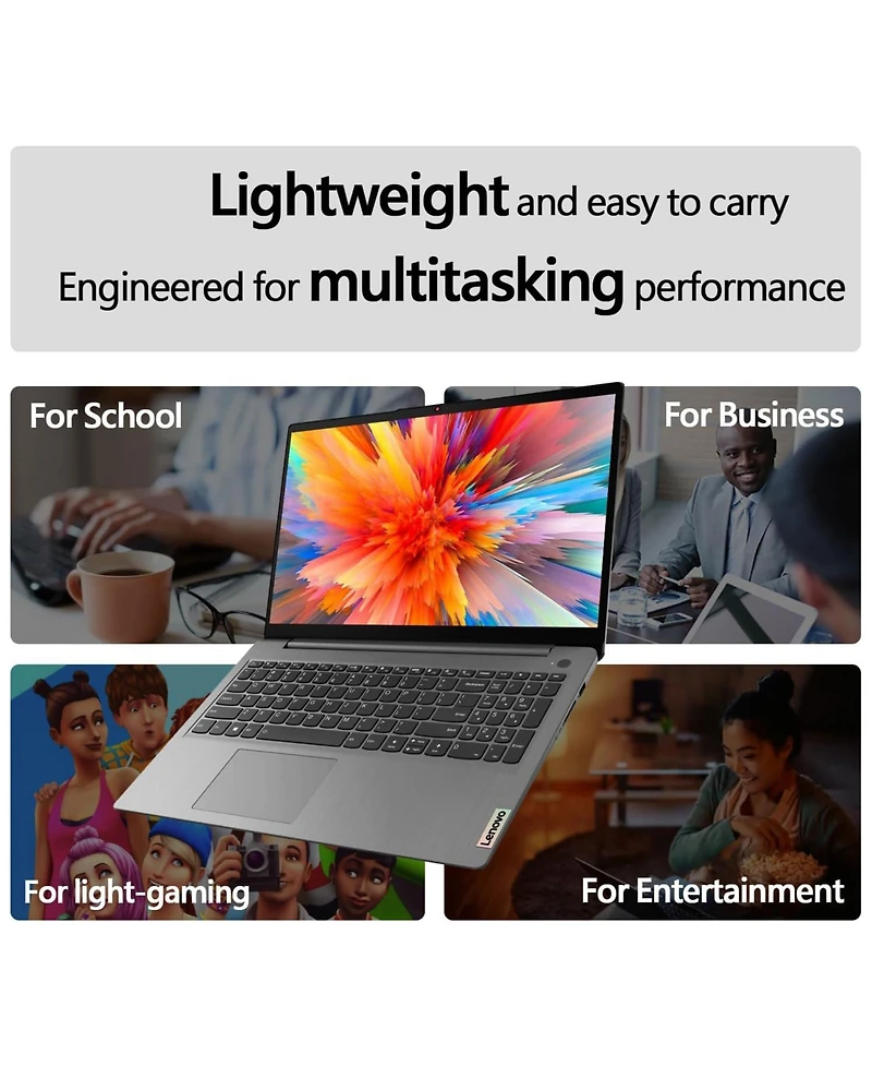 Lenovo IdeaPad 1 15.6" Entry Traditional Laptop Intel Pentium Silver N6000 4GB Ram Intel Uhd Graphics 128GB eMMC Storage Windows 11 Home Fhd 60Hz
