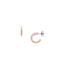 Skagen Women's Moderne Stak Rose Gold-Tone Stainless Steel Hoop Earrings