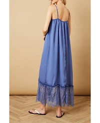 Oasis Babydoll Floaty Lace Detail Maxi Dress