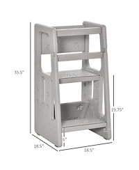 Flynama Adjustable Toddler Tower with Anti-Slip Mat - 3 Height Settings