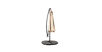 Flynama 10 Ft Khaki Offset Patio Umbrella with Tilt and Crank