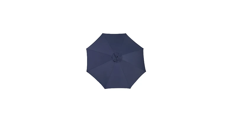10 Ft Navy Blue Offset Patio Umbrella with Tilt and Crank