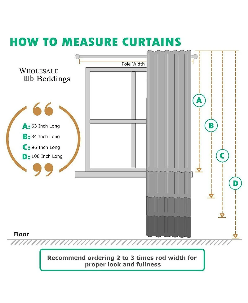 Meridian Room Darkening Thermal Insulated Curtain Pair (Set of 2 Panels