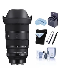 Sigma 28-45mm f/1.8 Dg Dn Art Lens for Sony E, Black, Bundle with 82mm Filter Kit, Lens Wrap, Cleaning Kit, Lens Cap Tether and Cleaning Cloth