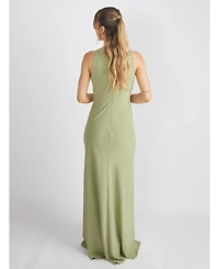 Six Stories Women's Cowl Front Crepe Bridesmaid Dress