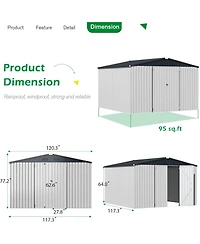Aecojoy 10'x10' Outdoor Storage Shed