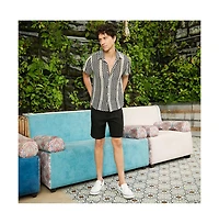 Campus Sutra Men's Zigzag-Knit Shirt