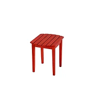 Jiallo Red Solid Wood Side Table