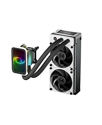 Hyte Thicc Q60 240mm All-In-One Liquid Cpu Cooler with 5" Ultraslim Ips Display, White