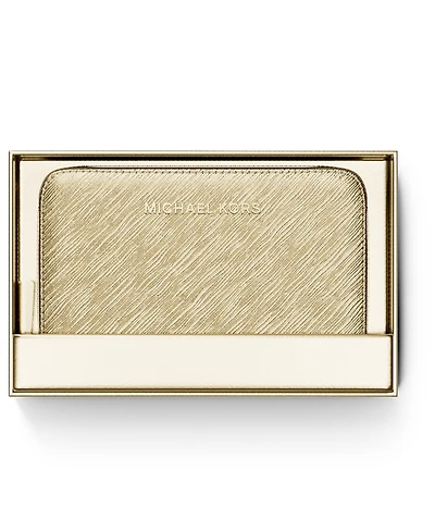 Michael Kors Women's Jet Set Small Zip Around Card Case