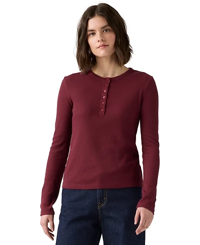 Levi's Women's Dana Henley Long Sleeve Top