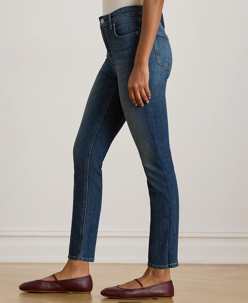 Lauren Ralph Women's High-Rise Straight Ankle Jeans