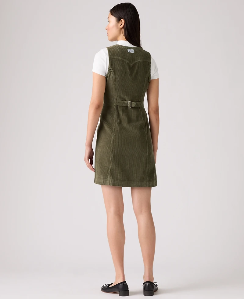 Levi's Women's Vianna Denim Button-Front Vest Dress
