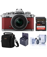 Nikon Z fc Dx-Format Mirrorless Camera with Nikkor Z Dx 16-50mm f/3.5-6.3 Vr Lens, Crimson Red,Candisk Pro 64GB, Octopus Tripod, Pro Optic Filter Kit,