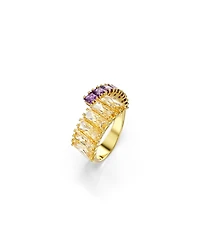 Swarovski Multicolored Gold-Tone Plated Matrix Ring