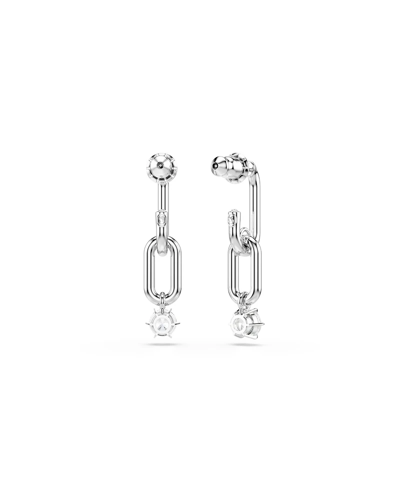 Swarovski Constella Rhodium Plated Drop Earrings
