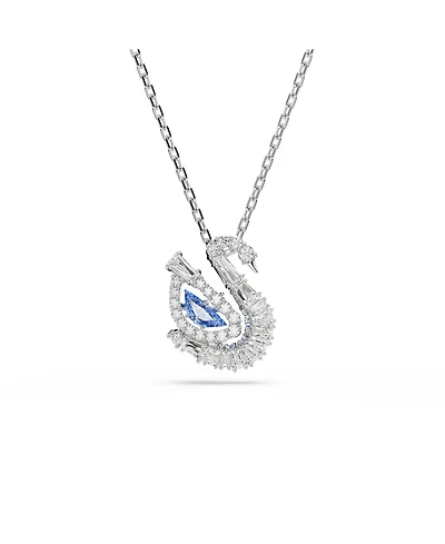 Swarovski Swan Rhodium Plated Pendant Necklace
