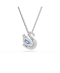 Swarovski Swan Rhodium Plated Pendant Necklace