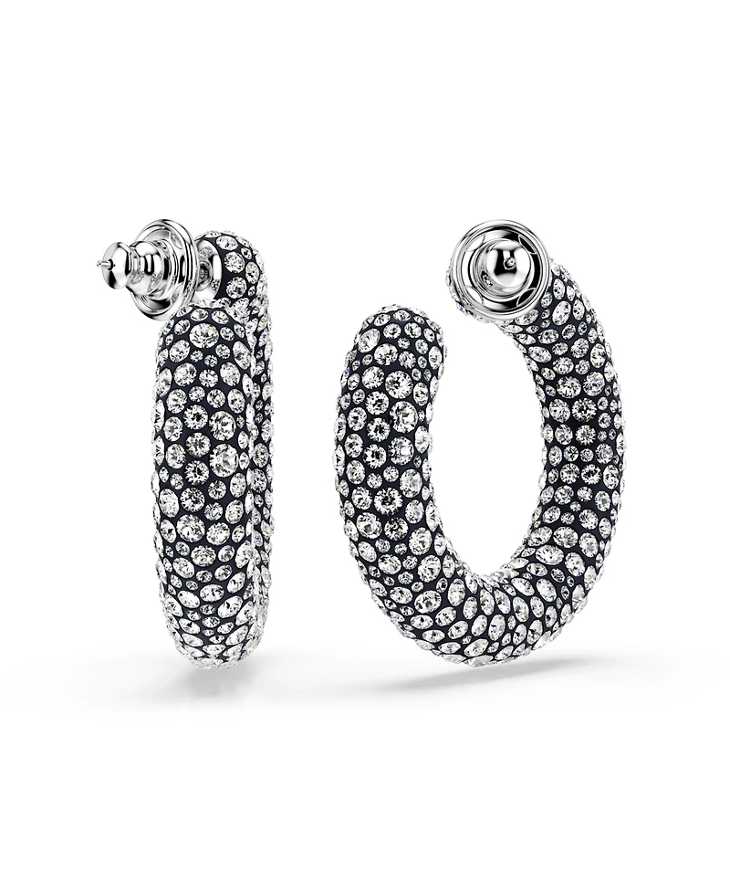 Swarovski Sublima Rhodium Plated Hoop Earrings
