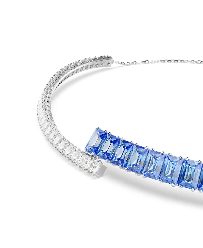 Swarovski Matrix Rhodium Plated Choker Necklace