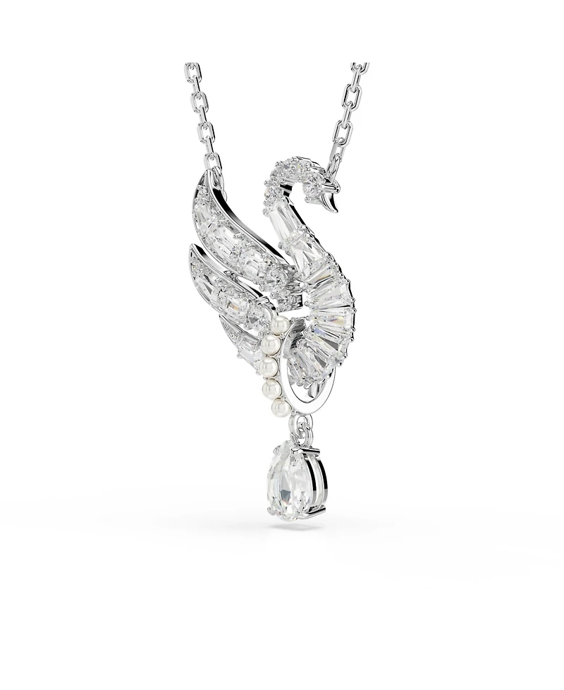 Swarovski Swan Vienna Rhodium Plated Pendant Necklace