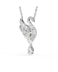 Swarovski Swan Vienna Rhodium Plated Pendant Necklace