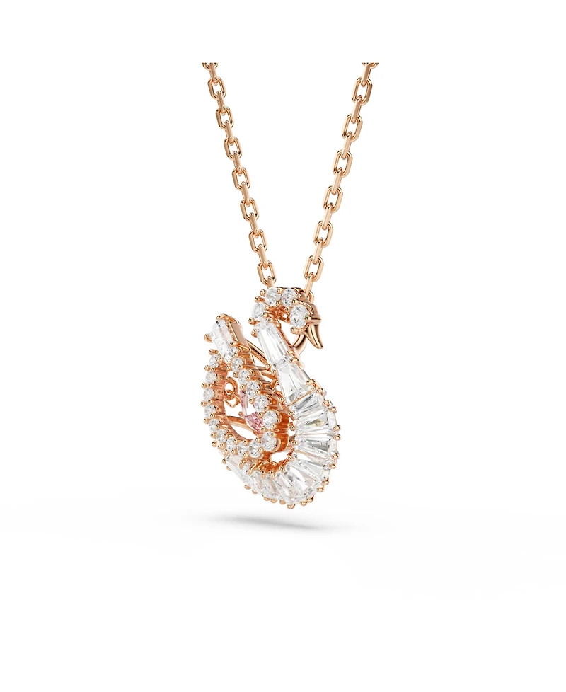 Swarovski Swan Rhodium Plated Pendant Necklace