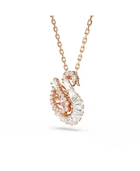 Swarovski Swan Rhodium Plated Pendant Necklace